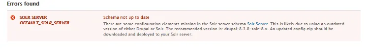 schema not up to date